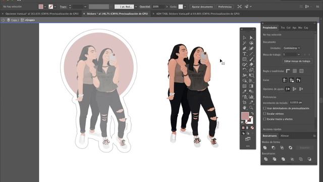 Efecto Sticker | Línea de corte en Adobe Illustrator смотреть онлайн