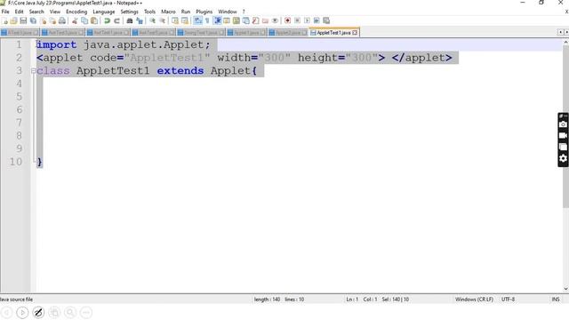 Java Applet Part - 3 | Applet Program execution | applet tag usage смотреть онлайн