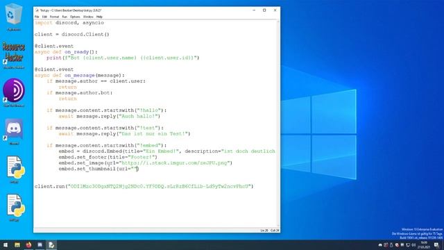 Python Discord Bot erstellen #003 Embeds смотреть онлайн