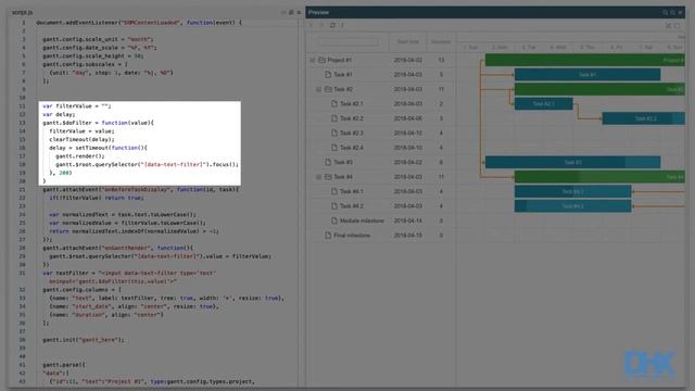 How to Filter Tasks in the Grid of a JavaScript Gantt chart - DHTMLX Tutorial смотреть онлайн