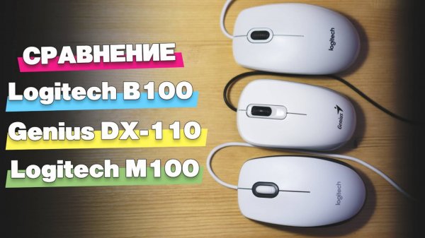 Обзор и сравнение 3 офисных мышек. Genius dx-110, logitech B100, logitech M100