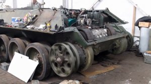 Тест коробки передачи  и главного фрикциона Танка Т34-85