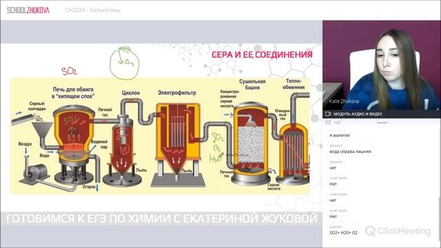 ЕГЭ 2020 Химия. Производство серной кислоты смотреть онлайн