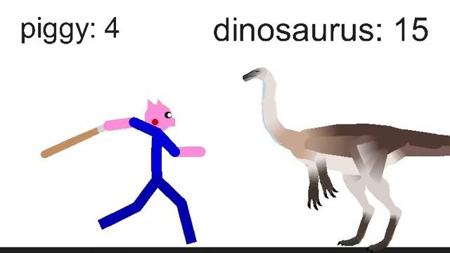Team Piggy Vs Team Dinosaurs