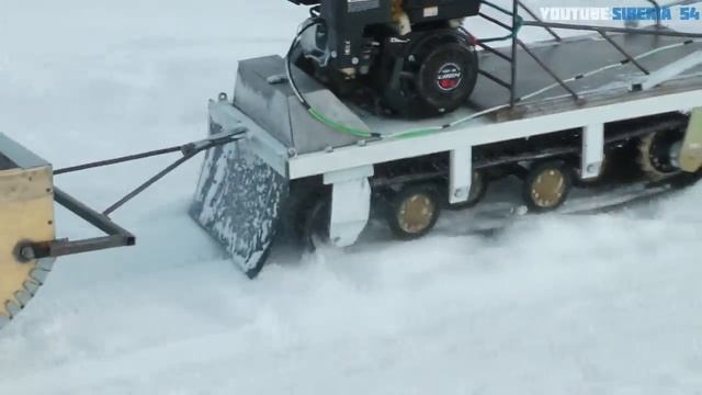МотоСобака и Горные Лыжи. Снегоход сделан своими руками. Motodog & Skiing