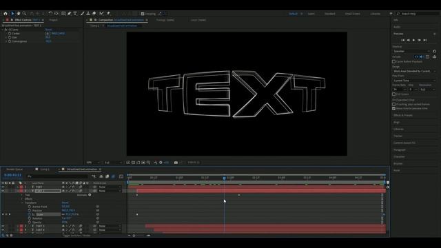 3D Outlined Text Animation - After Effects Tutorial смотреть онлайн