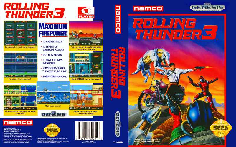 Sega Mega Drive 2 (Smd) 16-bit Rolling Thunder 3 Полное Прохождение