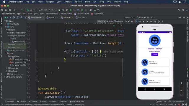 Jetpack Compose Android App Tutorial #1| Manage State in Compose | Learn your first app in 15 mins смотреть онлайн