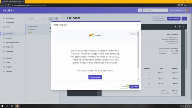Create and send professional invoices to clients, Crater Invoicing app смотреть онлайн