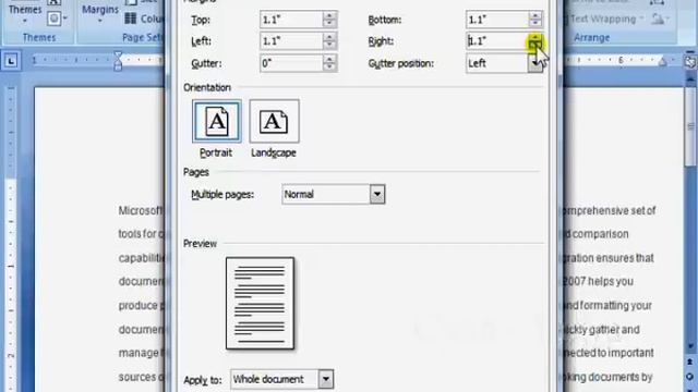 MS Word 2007 in Hindi / Urdu : Changing Page Margin, Orientation, Page Size - 11 смотреть онлайн