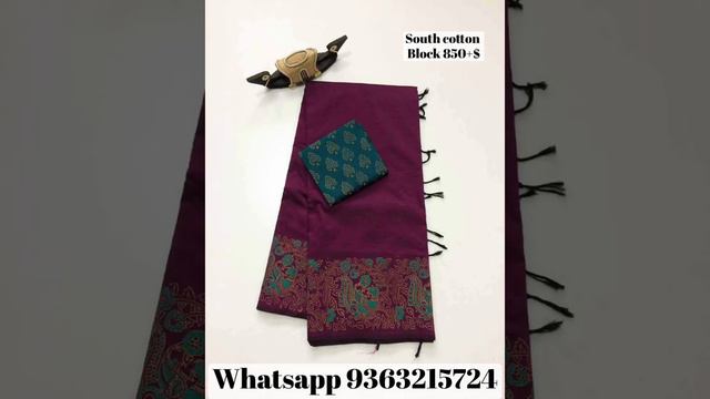 South cotton mix blockprint saree | pure cotton saree | with blouse saree |#cotton #saree смотреть онлайн