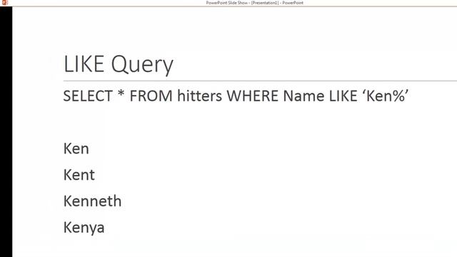 LIKE Operator in MySQL and PHP смотреть онлайн