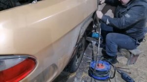 Подготовка к восстановлению арки на гнилом ведре 31105