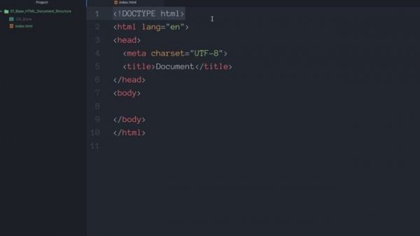 HTML5 #1 Базовая структура HTML документа (Base HTML Document Structure)