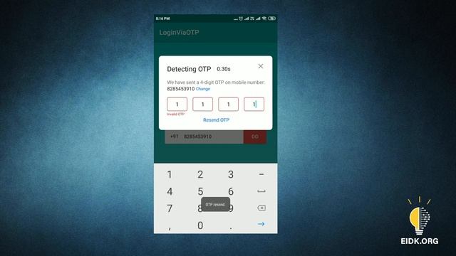 Creating UI for Login via OTP process смотреть онлайн