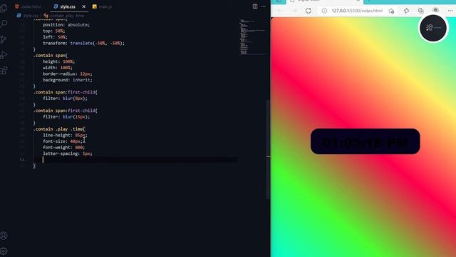 Animation Digital Clock | HTML | CSS | Java Script | VS Code | Graphio Codex смотреть онлайн