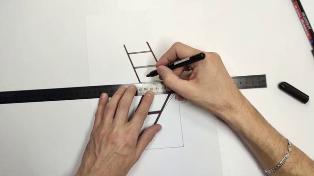ЛЕСТНИЦА. Как нарисовать простую 3Д иллюзию на бумаге. Оптические иллюзии. Easy trick art смотреть онлайн