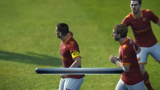 PES 2013 Francesco Totti 40 meters beautiful goal against AC Milan смотреть онлайн