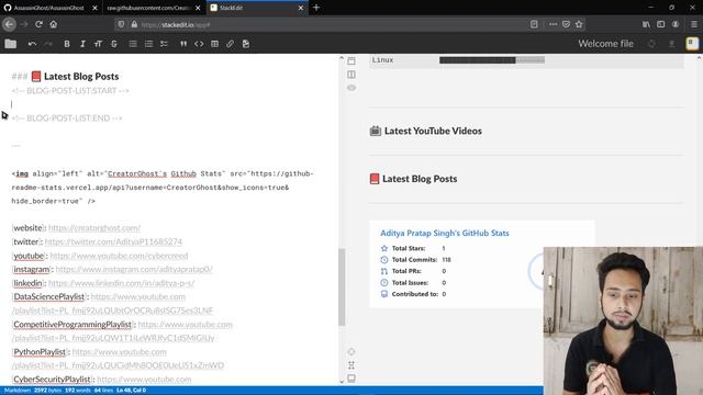 How To Create A GitHub Profile Page With ReadMe | GitHub Update | Job Ready Portfolio смотреть онлайн