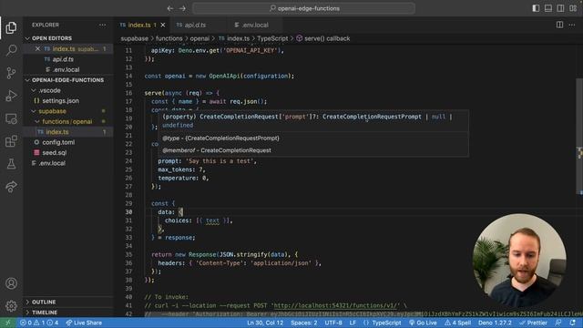 OpenAI with Edge Functions смотреть онлайн