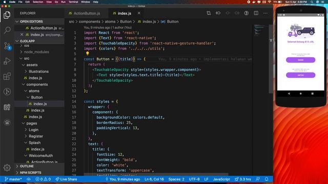 Cara Install React Native SVG, Cara Berpindah Halaman Dengan Button, Slicing Register Page Part 1 смотреть онлайн