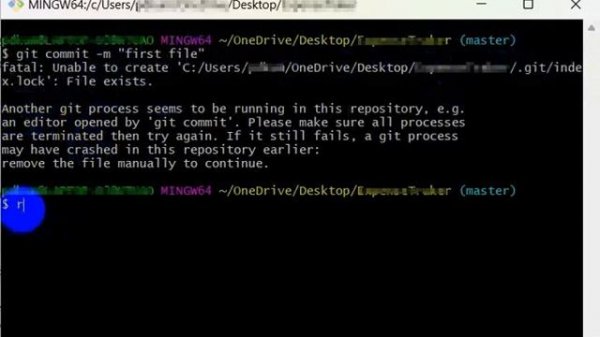 Git | another git process seems to be running in this repository | fatal: Unable to create | GitHub