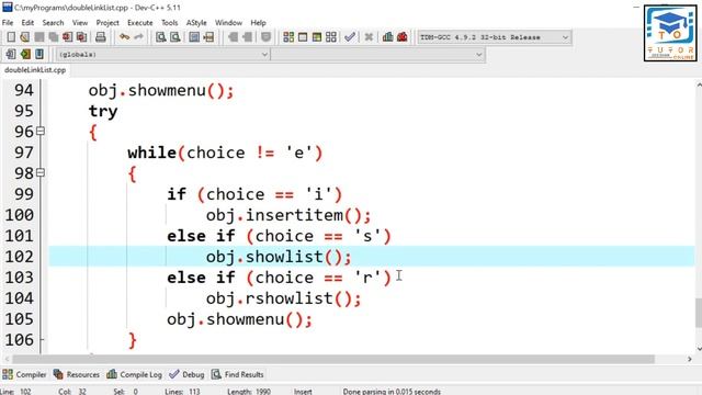 Doubly Linked List Implement in C++ | OOP (C++) LECTURE – 73 | смотреть онлайн