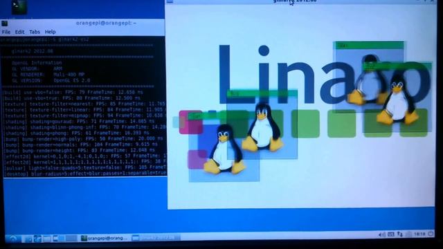 15$ OrangePi PC & Lubuntu with GPU mali400 driver, glmark2 test смотреть онлайн