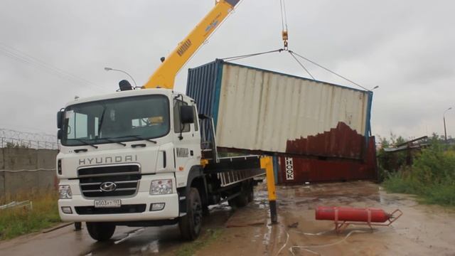 Перевозка бытовок, контейнеров краном манипулятором смотреть онлайн