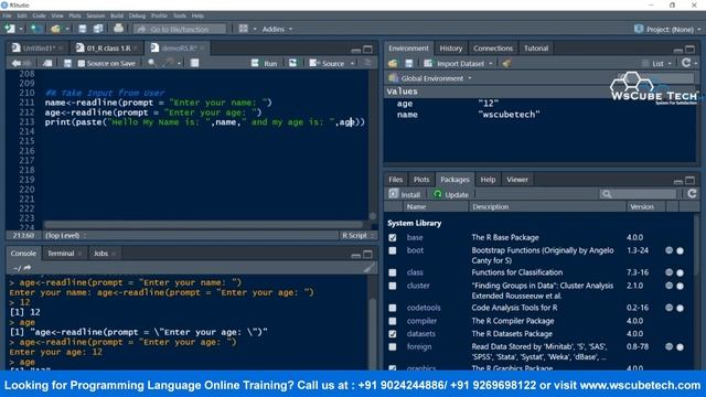 How to Take Input from Users in R Programming (In Hindi) | R Programming Tutorial for Beginners #16 смотреть онлайн