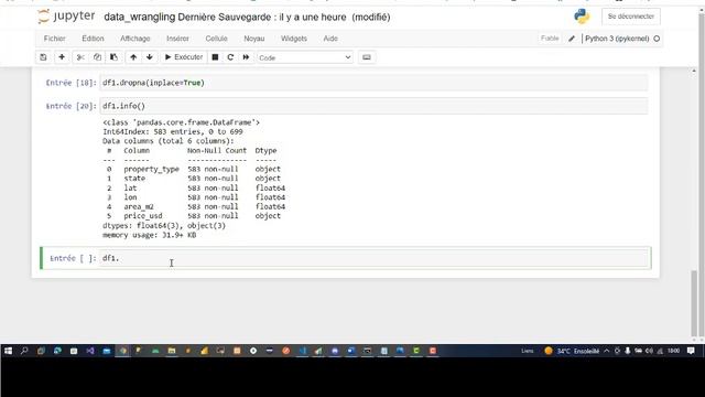 Python 03 Data Wrangling: supprimer des données manquantes et reformater смотреть онлайн