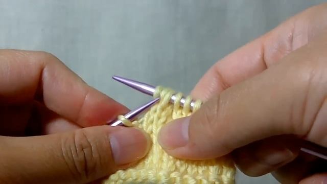 How to knit S2togK1Psso (Slip 2 Together, K1, Pass slipped stitches over) - Center Double Decrease смотреть онлайн
