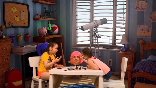 Аринка Лайк Тв и Кристинка соревнуются, кто лучше накрасит манекен? Makeup для манекена смотреть онлайн