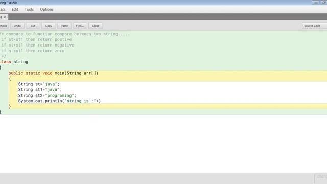 compareTo() function string program смотреть онлайн