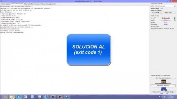 Instalar Minecraft 1.7.7 (Launcher Actualizable) | Solución A (Exit Code 1) | Tutovideos