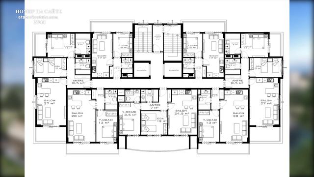 Недвижимость в Турции. КВАРТИРЫ В АВСАЛЛАРЕ АЛАНИЯ от застройщика в люкс комплексе у моря. смотреть онлайн