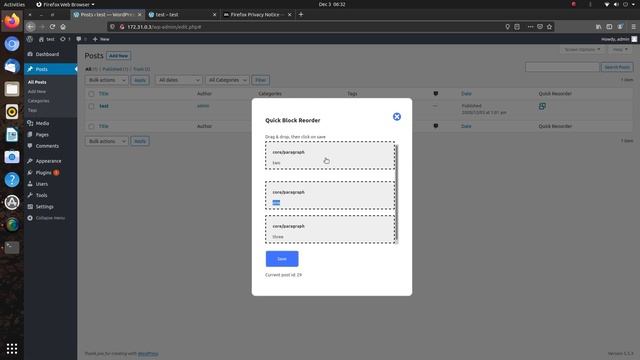Rearrange blocks without opening block editor - wordpress plugin смотреть онлайн
