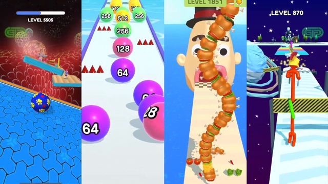 Going Balls Vs Ball Run 2048 Vs Sandwich Runner Vs Tall Man Run - Who Is Best? смотреть онлайн