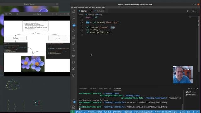 OpenCV how to open a image with Python and C++ смотреть онлайн