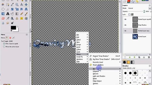 How to do the Picture in Text effect - GIMP смотреть онлайн
