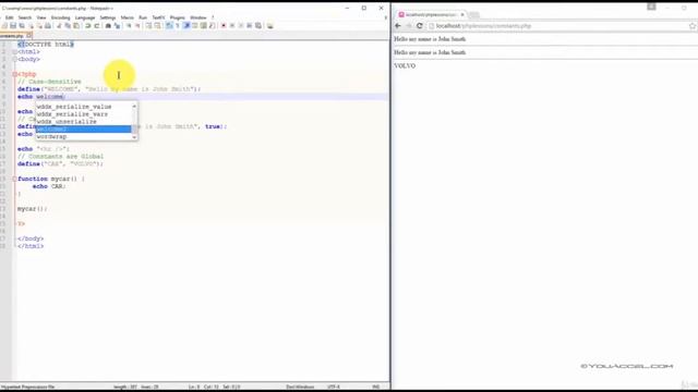 Chapter 13 : PHP Constants смотреть онлайн