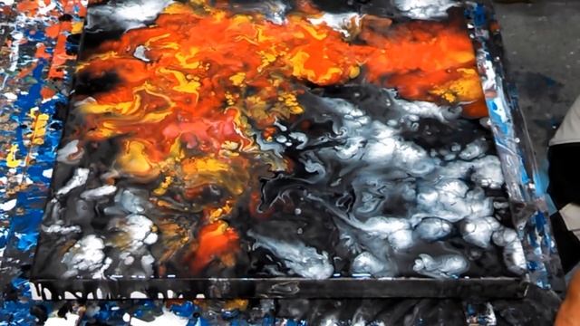 Up from Above - Acrylic Pour - Abstract Art by Eric Siebenthal смотреть онлайн