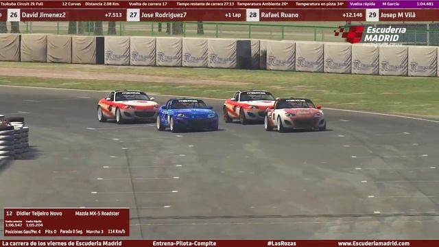 iRacing | La carrera de los viernes | Copa Mazda | Tsukuba | Mazda Roadster смотреть онлайн