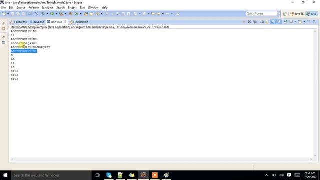 String functions using java смотреть онлайн