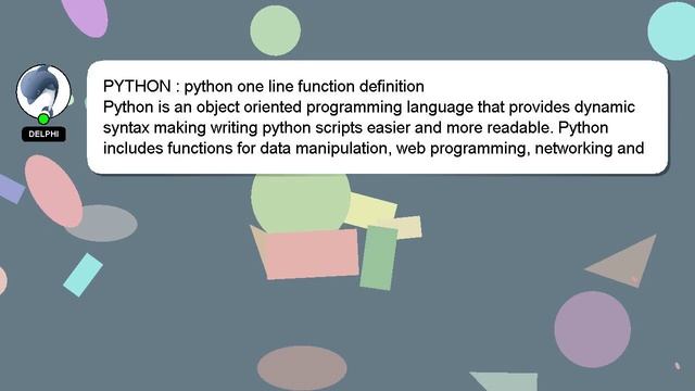 PYTHON : python one line function definition смотреть онлайн