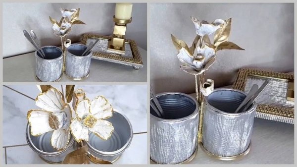 Органайзер из консервных банок. Декор из того что под руками _ DIY Home Useful Ideas