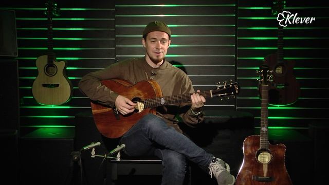 Обзор на акустические гитары Klever K-714 смотреть онлайн