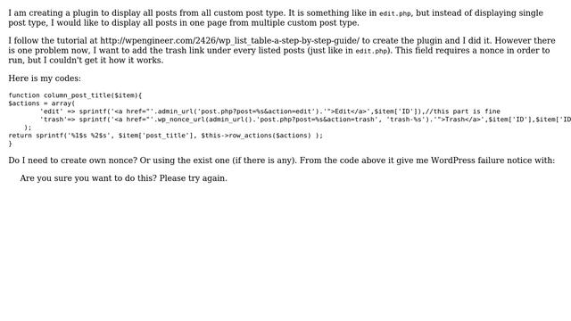 Wordpress: How to add/retrieve the post trash link? смотреть онлайн