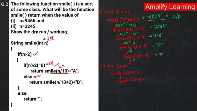 Recursion Output Questions | 12th Computer Science ISC | 2022 Exam смотреть онлайн