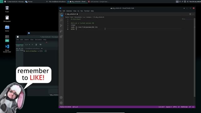 Fix pacman DB lock with Bash script смотреть онлайн